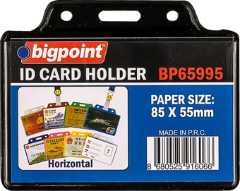 Bigpoint Kart Poşeti Yatay Siyah 85x55mm