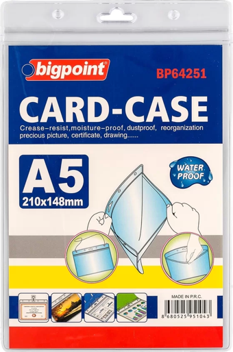 Bigpoint Kilitli Kart Poşeti Dikey A5 (148x210mm)