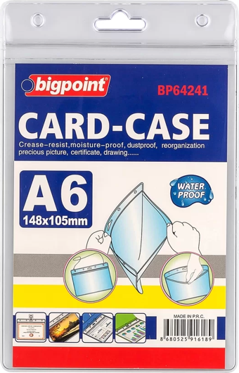 Bigpoint Kilitli Kart Poşeti Dikey A6 (105x148mm)