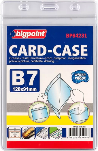 Bigpoint Kilitli Kart Poşeti Dikey B7 (91x128mm)