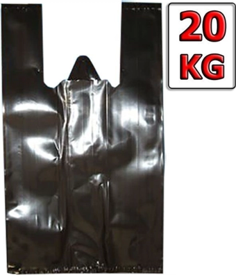 Atlet Poşet Siyah Battal Boy 35x70 cm ( 20 Kg )