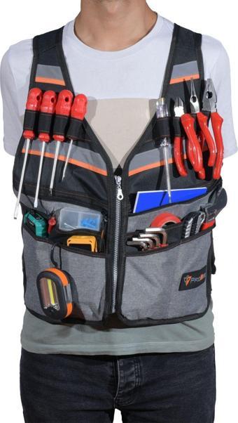 Impertex Kumaşlı Çok Cepli Takım Yeleği - Profesyonel Alet Taşıma Yeleği