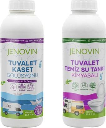 Jenovin Sifon Temizliği Karavan & Tekne Tuvalet Kimyasalı 1L Katı Atık Parçalama Lavanta Kokusu