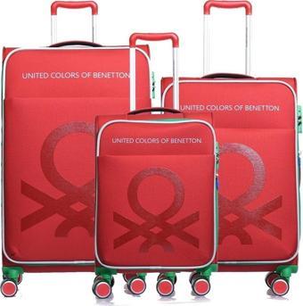 United Colors of Benetton 14Bnt2200-Set-Kr Kırmızı Unisex 3 Lü Set Bavul