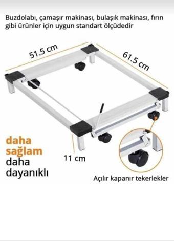 TRENDESK Beyaz Eşya Altlığı Buzdolabı Bulaşık Çamaşır Makinesi Taşıma Altlığı Metal Çeksür 60*51  1061-Cn