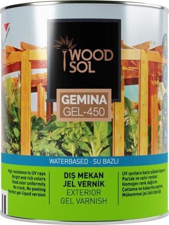 Woodsol Gemina Dış Mekan Ahşap Jel Vernik 0000 Clear 0.75 l