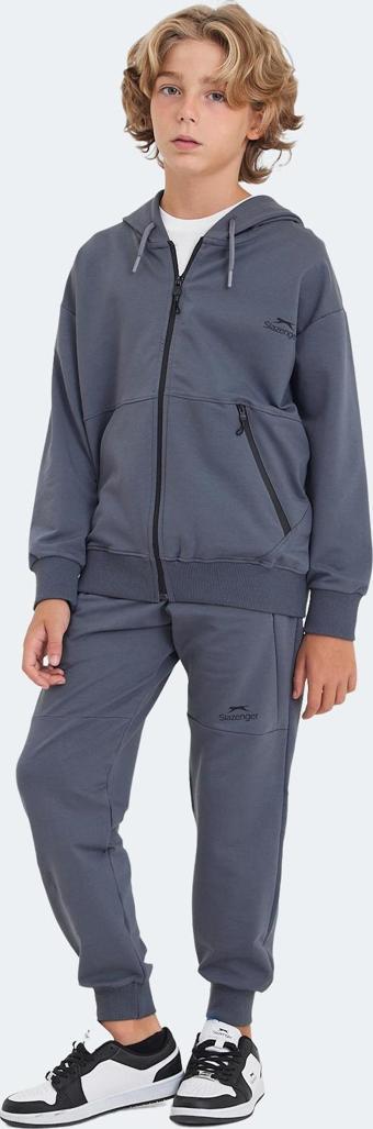 Slazenger LOCAL Unisex Çocuk Eşofman Takımı Koyu Gri