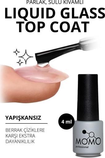 Kalıcı Oje İçin Liquid Glass Top Coat, 4 ml