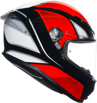 Agv K6 S Kapalı Kask Hyphen Siyah-kırmızı-beyaz SMALL