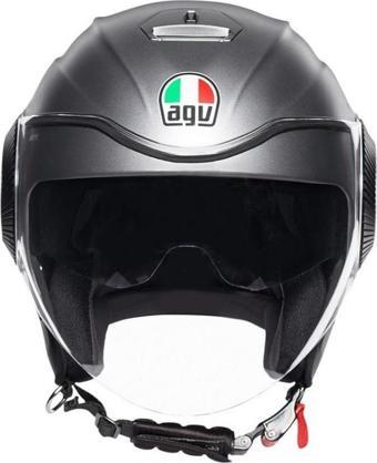 Agv Orbyt Yarım Kask Mat Gri X-SMALL