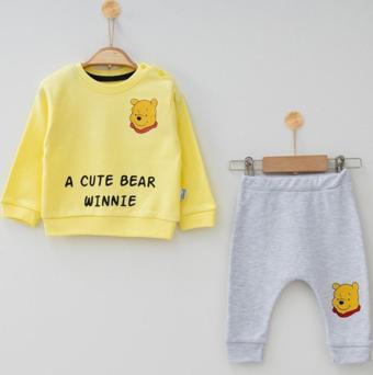 Mini Sempatik Cute Bear Penye 2'li Bebek Takımı 164R Sarı