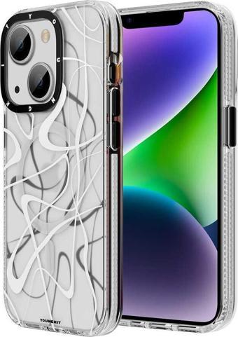 YoungKit Apple iPhone 14 Plus Kılıf Magsafe Şarj Özellikli Water-Ink Serisi Kapak