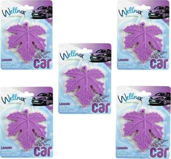 Wellnax Breeze Refresh Yaprak Desenli Araç Ferahlatıcı Lavanta Bahçesi Kokusu X5