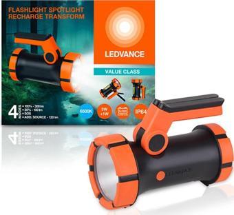 Ledvance Led 5W+3W 6500K 100-120-300lm IP64 4 Farklı Mod Spot Dış Mekan Şarjlı El Feneri