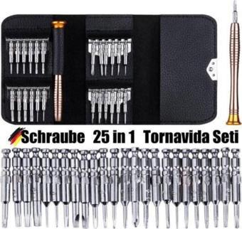 Schraube 25 In 1 Mini Saatçi Tornavida Seti - Apple,Macbook,Cep Telefonu,Tablet,Laptop Tornavidası