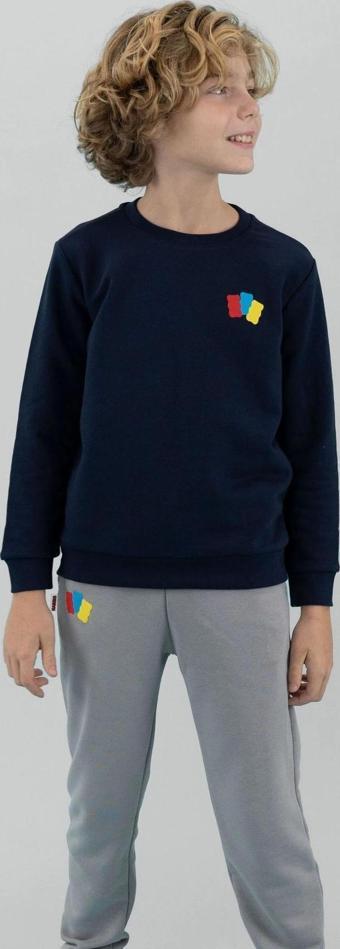 Haribo Kabartma Unisex Çocuk Sweatshirt - Lacivert