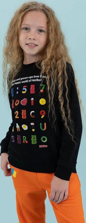 Haribo Siyah Baskılı Mix Çocuk Sweatshirt