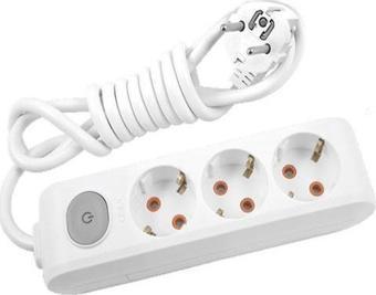 Viko Multi-Let 3 Lü Anahtarlı Çocuk Korumalı Grup Priz 2 Mt
