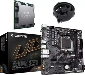 GIGABYTE B650M S2H AM5 ANAKART + Amd Ryzen 5 7500F AM5 + AMD FAN + 32 GB Viper Gaming DDR5 2x16GB Kit PC5-48000 60000MT