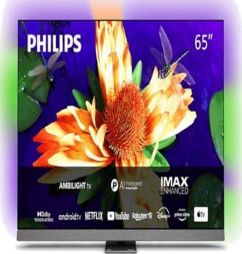 Philips 65Oled907 65 İnç 165 Ekran Uydu Alıcılı Android Smart 3 Taraflı Ambilight 4K Ultra Hd Oled