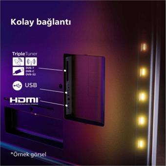 Philips Oled808 65 İnç 164 Ekran Uydu Alıcılı 4K Uhd Ambilight Oled Tv Gri