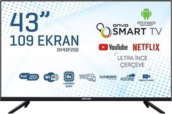 ONVO Ov43F250 43" 109 Ekran Uydu Alıcılı Full Hd Android Smart Led Tv - Çerçevesiz