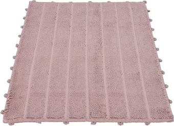 Ecocotton Kamila Pamuk Nakışlı 50x80 Cm Pudra Banyo Paspası