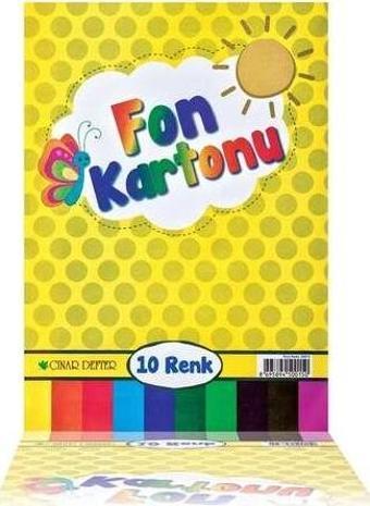 Uninote Çınar Fon Karton 24x34 10 Lu Karışık 50015