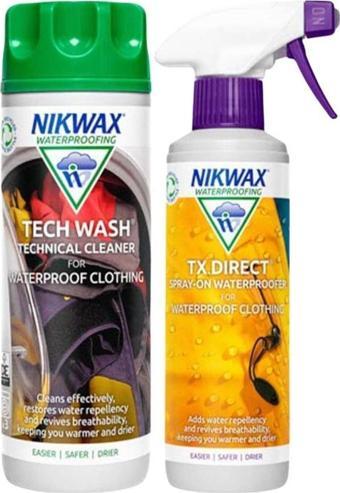 2'li Temizlik Ve Su Geçirmez Sprey -  Nikwax - Twin Tech Wash-TX Direct - 300 ML