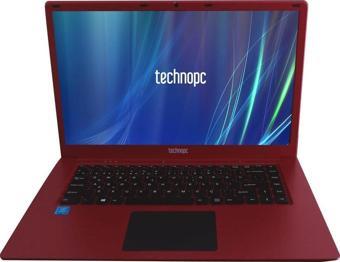 Technopc TI15N33 N3350E 4GB RAM 128GB +240GB SSD Freedos Kırmızı 15.6" Notebook