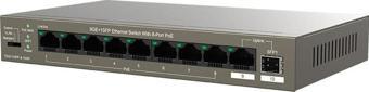 Tenda TEG1110PF-8-102W 9 Port 8 Port Poe+ 10-100-1000 Switch + 1 Port Uplink + 1 Port SFP