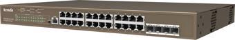 Tenda TEG5328P-24-410W 24 Port Poe+ 10-100-1000 Switch 4 Port SFP L2 Çelik Kasa Rack Mount