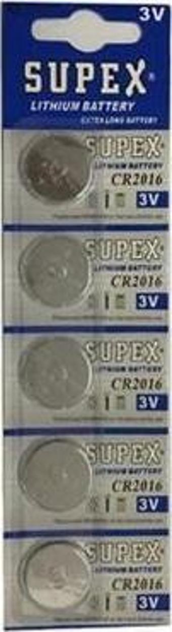 Supex Cr2016 3V Lityum 5Li Blister Pil