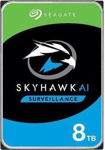 Seagate 8TB Skyhawk AI ST8000VE001 256MB 3.5” SATA 3 7200Rpm 7-24 Güvenlik Diski