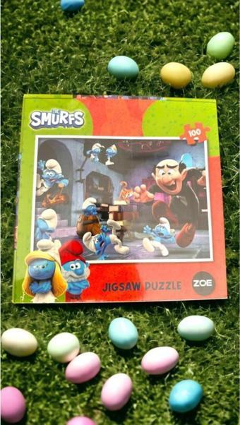 Lisanslı Şirinler 100 Parça High Quality Puzzle Yetişkin Ve Çocuklar Için Eğitici Oyuncak Yapboz