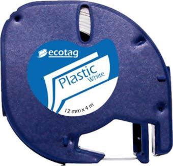 Dymo Muadil Plastik BEYAZ Etiket 10 Adet 12 mm x 4 m şerit etiket