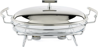 Mikasa Moor Perle Çelik Kapaklı Oval Isıtıcılı Servis 46x25x21cm