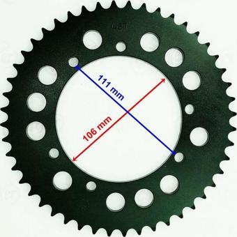 Motospartan Arka Dişli 48t Kuba Black Cat Cross (iç Çap 106 Mm 6 Delikli (428 Zincir İçin)