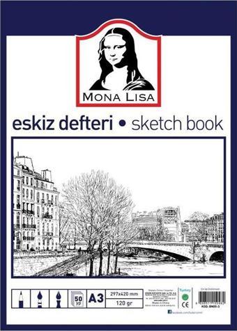 Mona Lisa Monalisa Eskiz Defteri 50 YP 120 GR A3 BN05-3