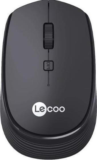 Lecoo WS202 Siyah 800-1200-1600DPI 2.4Ghz  Optik Kablosuz Mouse (Pil Var)