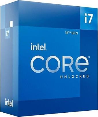 Intel Alder Lake Core I7 12700K 3.6Ghz 1700P 25Mb Box (Fansız) (125W) 12.Nesil Kutulu Box İşmeci