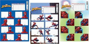 Keskin Color Okul Etiketi Spider Man Ders Proğramlı 3'lü 220130-6