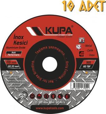 Kupa İnox Metal Çelik Kesme Taşı 115 mm. - 10 Adet