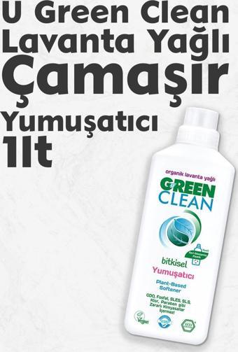 U Green Clean Bitkisel Çamaşır Yumuşatıcısı 1 Litre (Lavanta Kokulu)