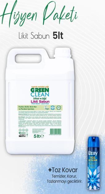 Green Clean Likit Sabun Portakal 5 lt ve Toz Kovar 300 ml
