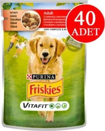 Friskies Sığır Etli Ve Patatesli Yaş Köpek Maması 100 gr*40 Adet