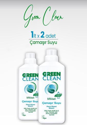 U Green Clean Bitkisel Çamaşır Suyu 1 L x 2 Adet