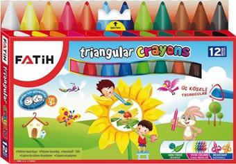 Fatih Mum Pastel Boya Triangular Üçgen Crayons 12 Renk 50290