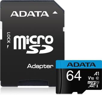 Adata 64GB Premier microSDXC Card with Adapter UHS-I Class10 V10 Hafıza Kartı