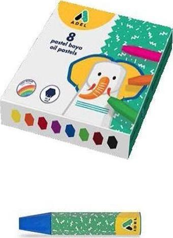 Adel Pastel Boya Karton Kutu Köşeli 8 Lİ 428 0817 002